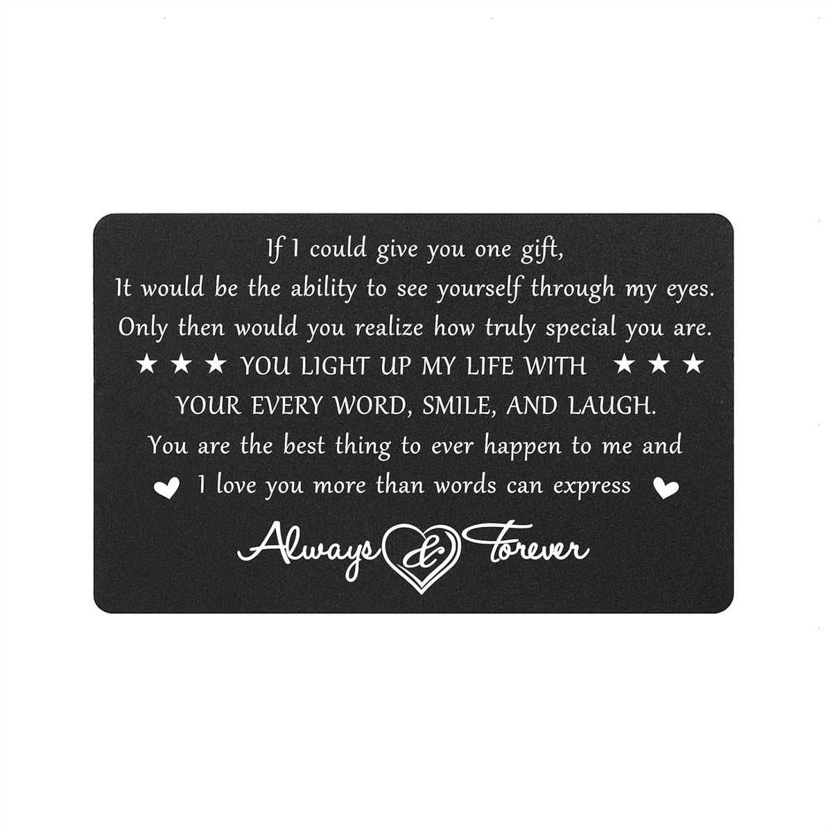 Couples Gifts Engagement Card - Love You Cards Unique For Fathers Day Christmas Valentines Birthday, If I Could Give You One Gift Wallet Card