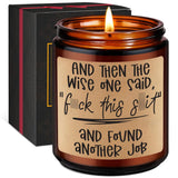 Scented Candles, Quit Job, Congratulations New Job Gifts For Women, Men - Funny Coworker Leaving Gifts For Women, Farewell, Going Away Presents For Coworker, Boss, Congrats On Newly Work