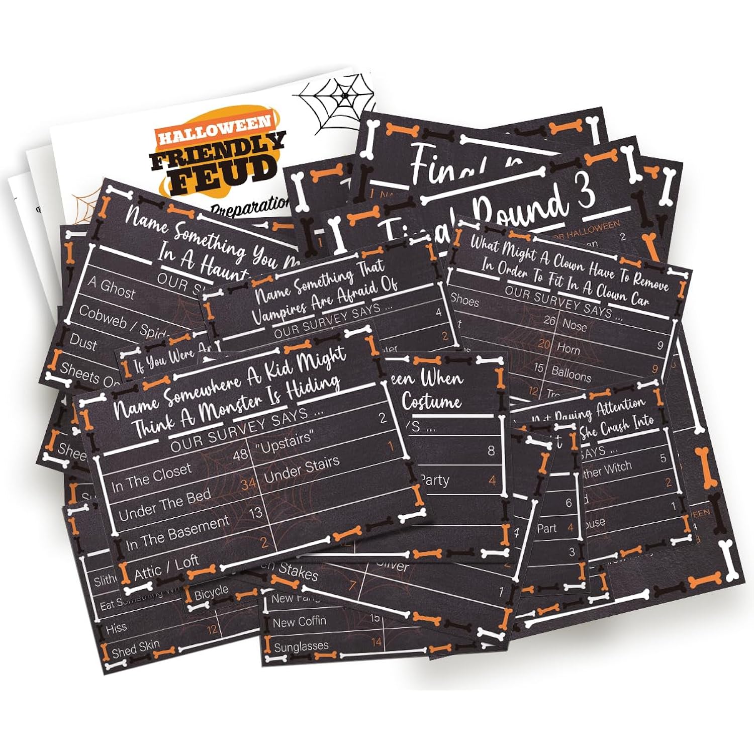 Halloween Friendly Feud - Family Game Night Trivia Quiz For Office, Class, Group - Fun Halloween Game -Wc02