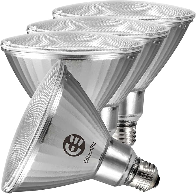 PAR38 LED Flood Light Bulbs 4 Pack 5500LM 350W Equivalent Waterproof 5000K Daylight