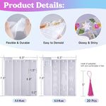 Bookmark Resin Molds Silicone 1.5'' Wide, Blank And Cat Moon Pattern Silicone Bookmark Molds Kit With 20Pcs Tassels, Rectangle Bookmark Molds For Epoxy Resin Casting Crafts