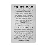 Love Mom Gifts From Daughter - Mom I Will Always Be Your Little Girl - Birthday Card For Mother, Engraved Wallet Card, Mothers Day, Christmas