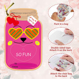 Valentine'S Day Cards For Kids, Happy Valentines Day Mason Candy Jar Cards With Treat Bags For Boys Girls Toddler School Class Classroom Exchange Party Favors 50 Pack (Candy Not Included)