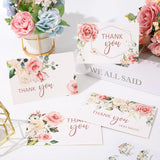 32 Pack Thank You Cards With Envelopes Stickers Blush Floral Blank Note Cards Bulk 4 Design Flower Thank You Greeting Cards For Wedding Baby Shower Bridal Shower And All Occasions, 4 X 6