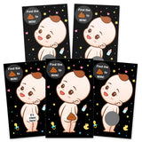 Baby Shower Games - 40 Raffle Cards, Prizes & Ice Breaker Activities - 3 Winners, 4 Loser Card Designs - Boys (Black)
