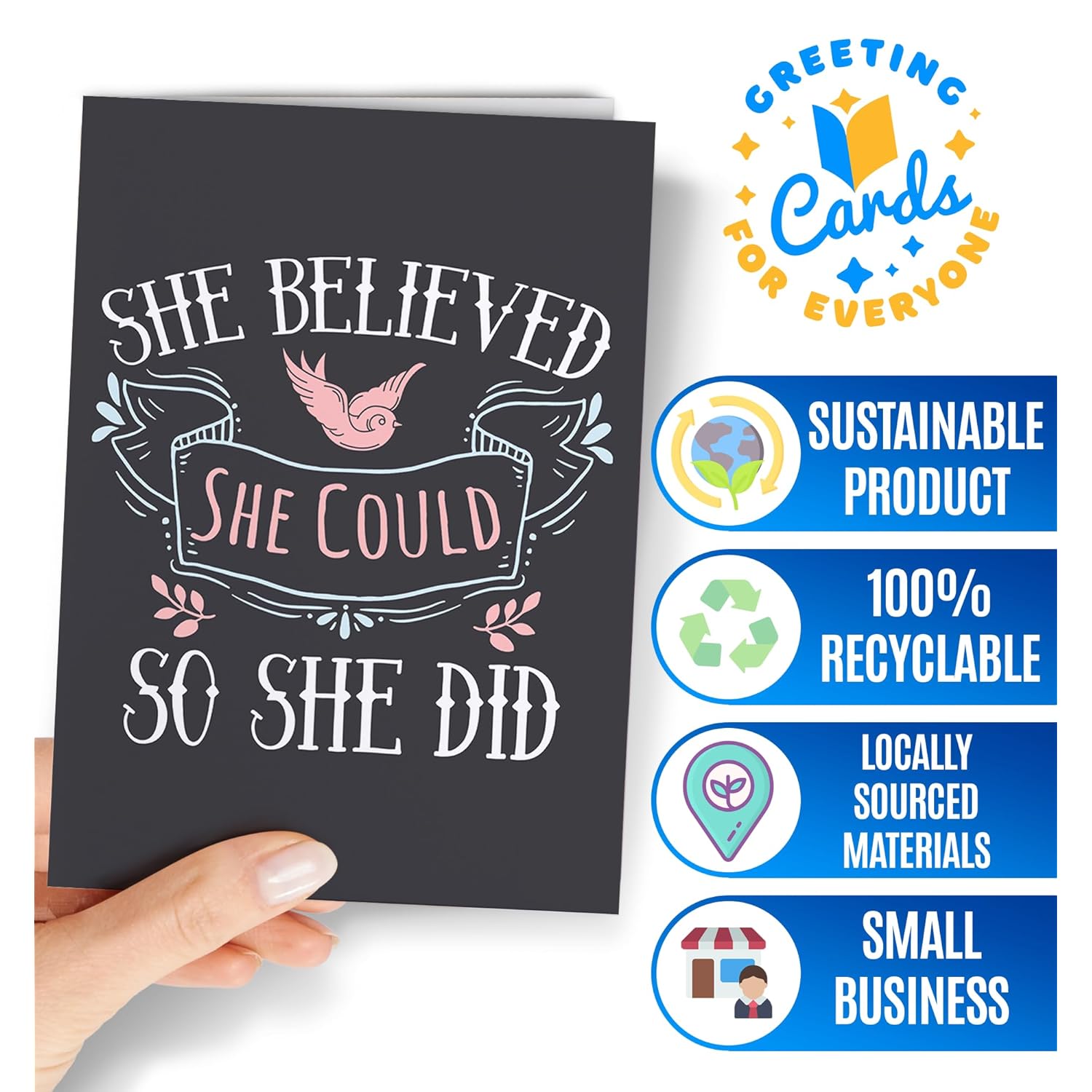 Inspirational And Empowering Card For Her | Congratulatory Card For Women | Perfect Card For Birthday, Graduation, Christmas, Mother'S Day For Daughter, Sister, Mom, Girlfriend, Wife...