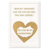 Godmother Proposal Gift, Diamond Religious Godmother Cross Pin With Card, Godmother Gift From Godchild, Scratch Off Will You Be My Godmother Card, Godmother Present Now Act Surprised Godmother Request