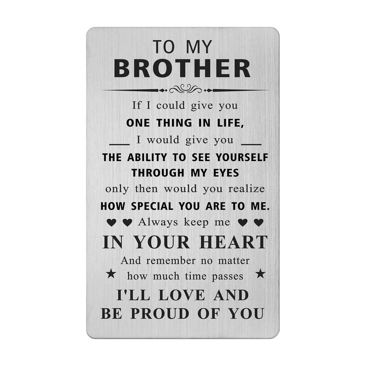 Brother Valentines Day Card - Gifts For My Brother Birthday Graduation Wedding Easter Father'S Day Card