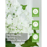 25" Faux Hydrangea Flowers?Real Touch White Latex Hydrangeas Spring Flowers Artificial For Decoration 3Pcs