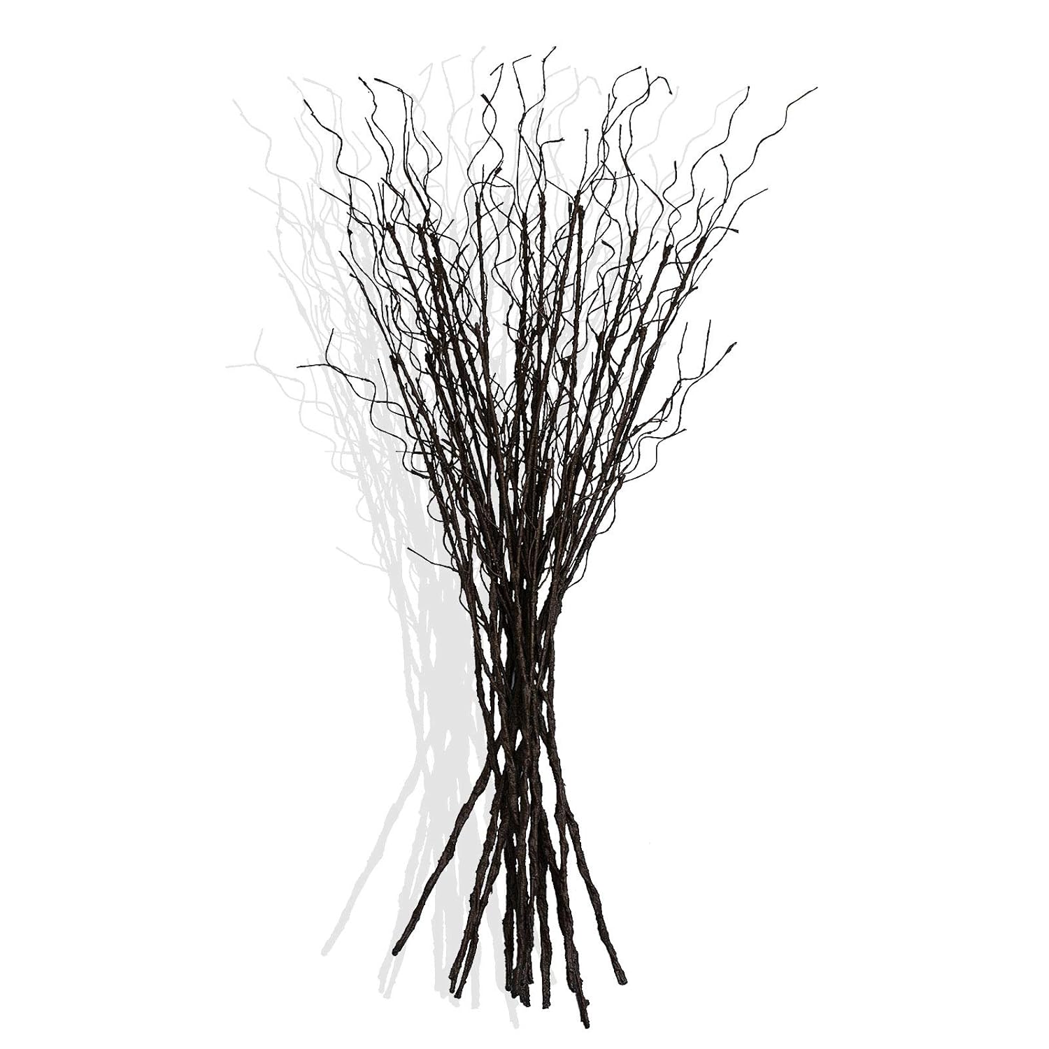 12 Pcs Artificial Curly Willow Branches Plants Decorative Brown Twig Stems Spray Tall For Vase Diy Crafts Wedding Floral Arrangement Home Decor Indoor