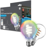 GE Smart LED G25 Globe Bulb 2 Pack Color Changing 60W Equivalent Works with Alexa & Google Home