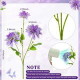 6 Pcs 18 Heads Artificial Dahlia Flowers 16.54" Large Fake Dahlias With Stems Real Looking Ivory For Diy Wedding Bouquets Bridal Shower Centerpieces Floral Arrangement Home Decor(Light Purple)