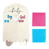 Wooden Baby Gender Reveal Voting Board With Stand, Gender Guessing Game Board,Girl Or Boy Voting Stickers Guessing Gender Reveal Game Idea Board Cast Your Vote Sign,Baby Shower Gender Reveal Ideas