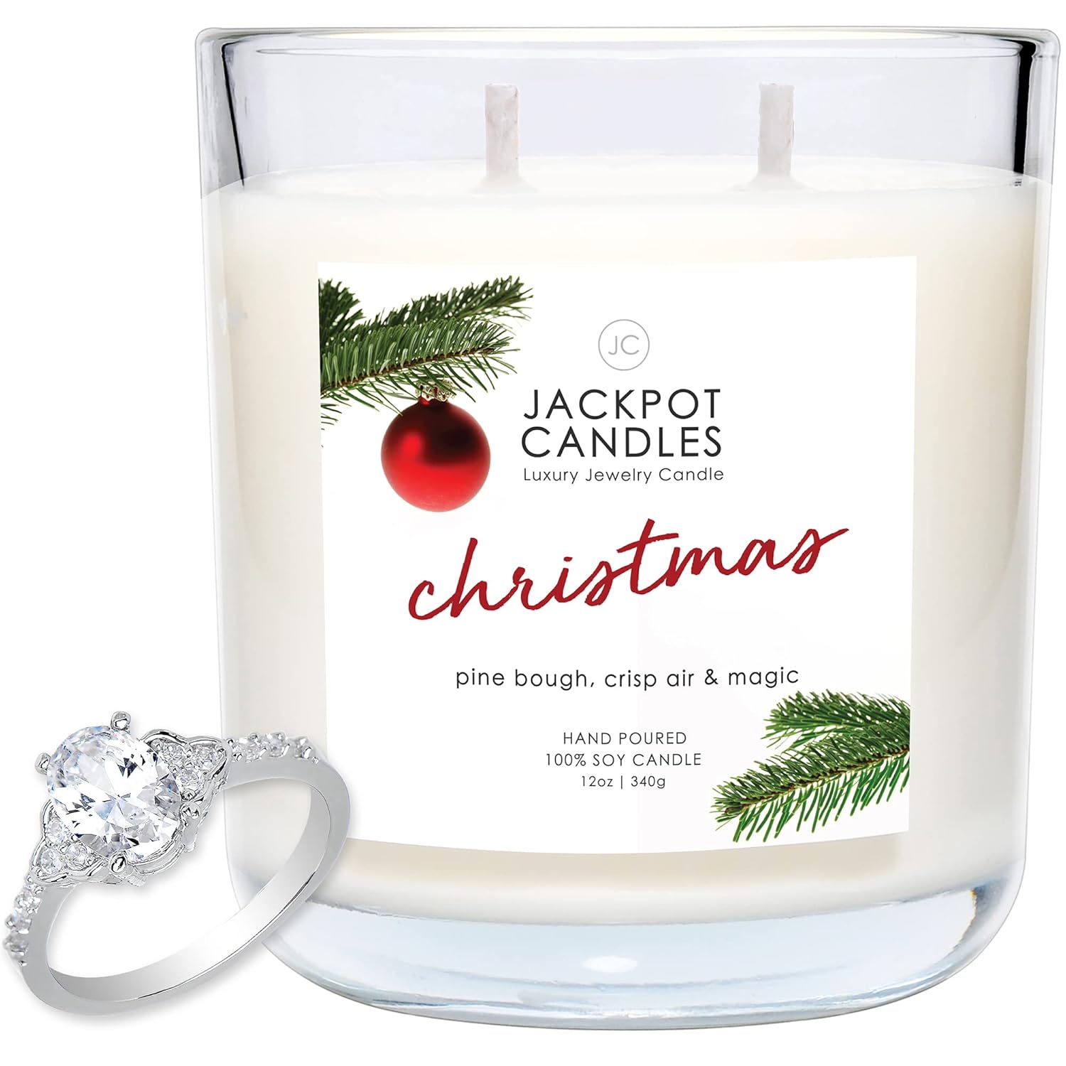 Christmas Candle With Ring Inside (Surprise Jewelry Valued At 15 To 5,000 Dollars) Ring Size 7