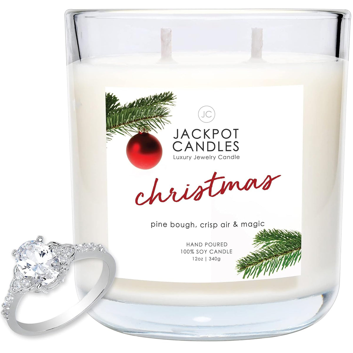 Christmas Candle With Ring Inside (Surprise Jewelry Valued At 15 To 5,000 Dollars) Ring Size 7