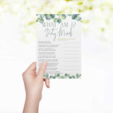 Eucalyptus Bridal Shower Games And Activities – Naughty Game Pack, 4 Games Included, Printed Double-Sided, 25 Of Each Game