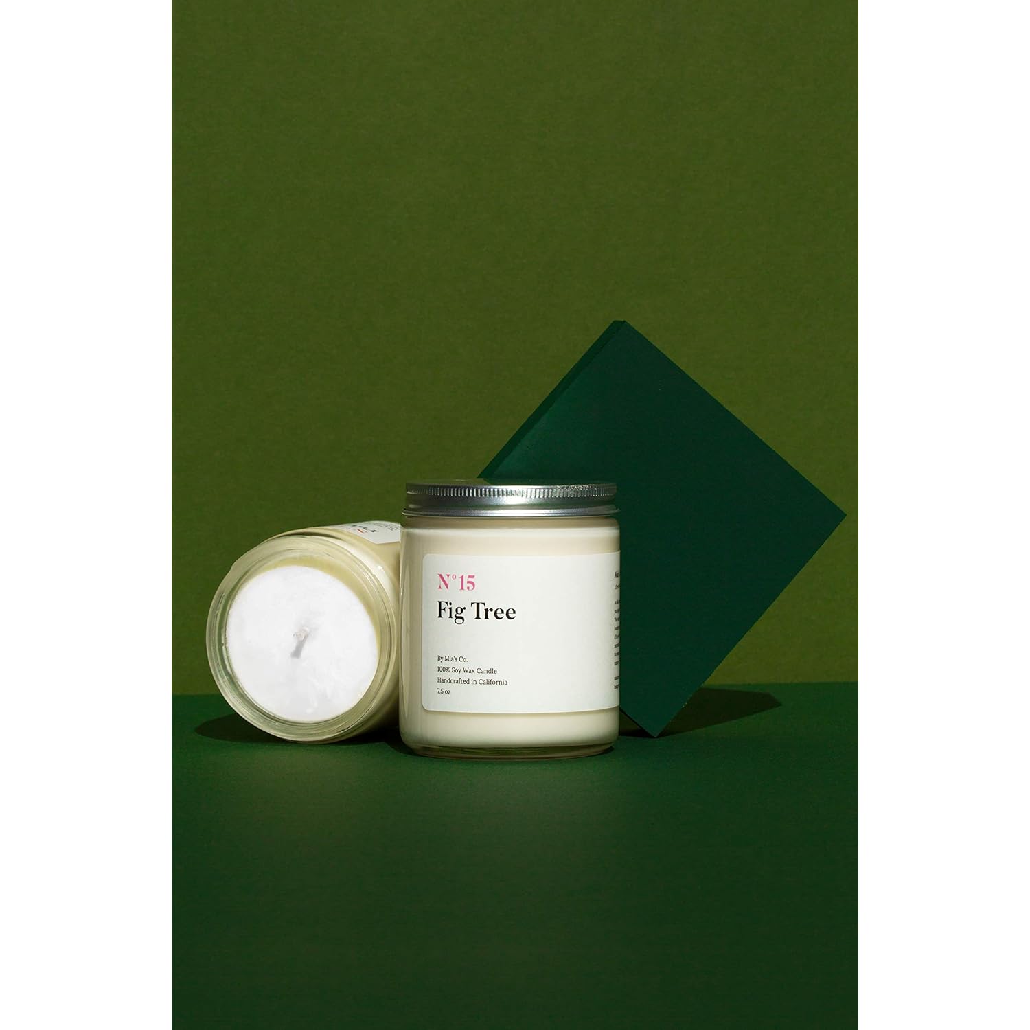| Scented Luxury Soy Wax Candle | Handcrafted In Usa | N15 Fig Tree | Long Lasting Burning For Stress Relief 7.5 Oz
