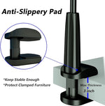 Cell Phone Clip Bed Stand Holder, Flexible Gooseneck for 3.5-7" Devices, Black