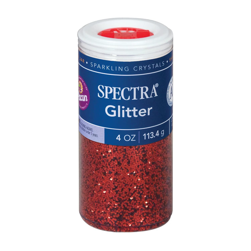 Arts & Crafts Glitter, Red, 4 Oz., 1 Jar