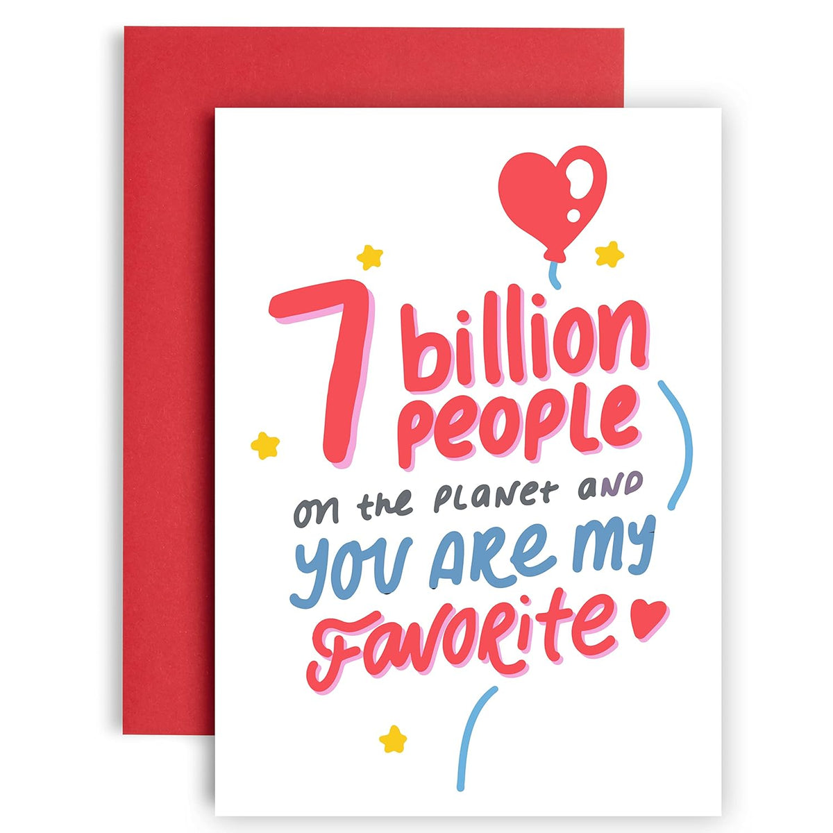 Anniversary Card – You Are My Favorite Birthday Card – Love Valentines Day Card – Greeting Cards For Birthday, Valentines Day, Wedding - A5 Anniversary Cards Recyclable Envelope (7 Billion)