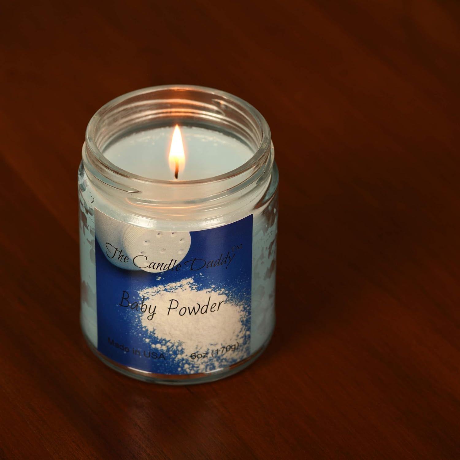Richly Scented Candles - 6Oz Aromatherapy Jar Candle (Baby Powder) Made In Usa