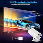 Mini Projector, 4K Support, WiFi Bluetooth, Android 11, Auto Keystone, 180°