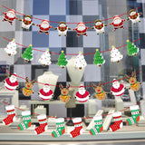 Christmas Banners Flags Hanging Bunting Garland 4 Pcs Paper Christmas Door Wall Window Hanging Decoration Ornaments Home Office Hotel Party Scene Decoration Supplies