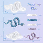 2Pcs Snake Resin Molds, Flexible 3D Snake Silicone Molds(Large & Small), Effortless Demolding Animal Epoxy Molds For Diy Art, Home Decor, Serpent Lovers Gifts