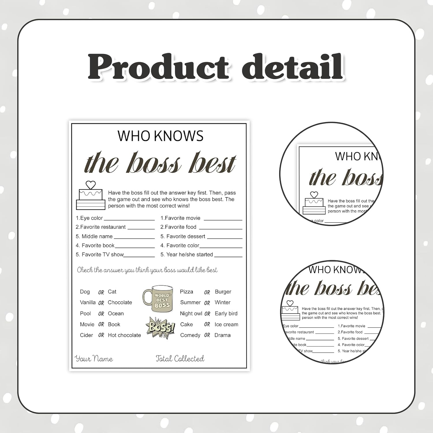 Office Party Games Card For Women Men Boss Day Gifts Team Building Games Card Leadership Brithday Coworkers Gift Who Knows The Boss Best