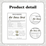 Office Party Games Card For Women Men Boss Day Gifts Team Building Games Card Leadership Brithday Coworkers Gift Who Knows The Boss Best