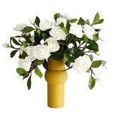 5 Bundle Artificial Flowers White Gardenia Flowers Stem Real Looking Fake Peony Flowers Diy Wedding Bouquet Table Centerpieces Flower Arrangements For Home Wedding Decor