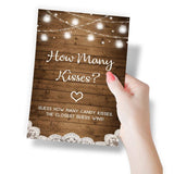 Candy Guessing Game, Guess How Many, Rustic, 50 Cards And Sign