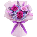 Preserved Flowers Bouquet, Flowers For Delivery,Handmade Purple Rose Bouquets Lasting 3-5 Years, Luxury Gift Box,Birthday Flowers Gifts For Women Mom Grandma Wife Friends