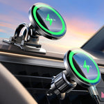 15W MagSafe Car Mount Charger, Fast Wireless Charging for iPhone 15/14/13/12