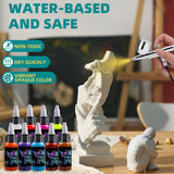 Acrylic Airbrush Paint, Fabric Airbrush Paints For Shoes, Model Hobby, Crafts, Leather Painting-Water Based 24 Opaque Colors Air Brush Painting Set, 1.05 Oz/Bottle