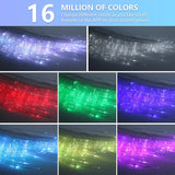 Starlight Headliner Kit, Twinkle & Sound Activate Rgbw 16W Car Fiber Optic Lights With Bluetooth App & Remote Control, 650 Pcs*0.03In*9.8Ft, Star Lights For Car/Home Decor