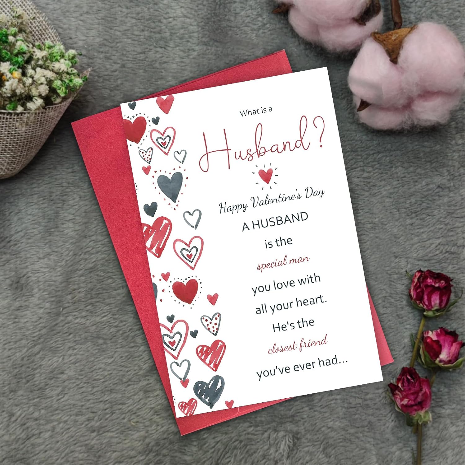 Valentine'S Day Card For Husband, Special Love Card For Him, Romantic Gift For Husband, I Love You So Much, Heartwarming Valentine'S Day Card For Spouse
