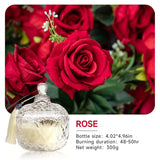 Jar Candy Bowl Shape Soy Wax Rose Scented Candle, Aromatherapy Candles For Home Scented Or As A Birthday/Holiday Candle Gift For Your Lover(7.05Oz/48Hours Burning)