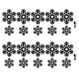 2 Pack Black Snowflake Garland Felt Black Snowflakes Banner Christmas Gothic Winter Holiday Themed Party Decorations Supplies