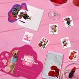 32 Pack Valentines Card For Kids Classroom, Pet Dogs Valentines Cards With Tattoos Envelopes, Happy Valentine Cards For Kids School, Party Exchange Favors Gifts For Boys Girls