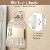 Suction Cup Hooks For Shower: 15 Lb Strong Wall Hanger For Bathroom, Front Door, Glass, Window, Rv, Holder For Towel, Christmas Wreath, Coat, Loofah, Waterproof & Reusable, Cream White 10-Pack