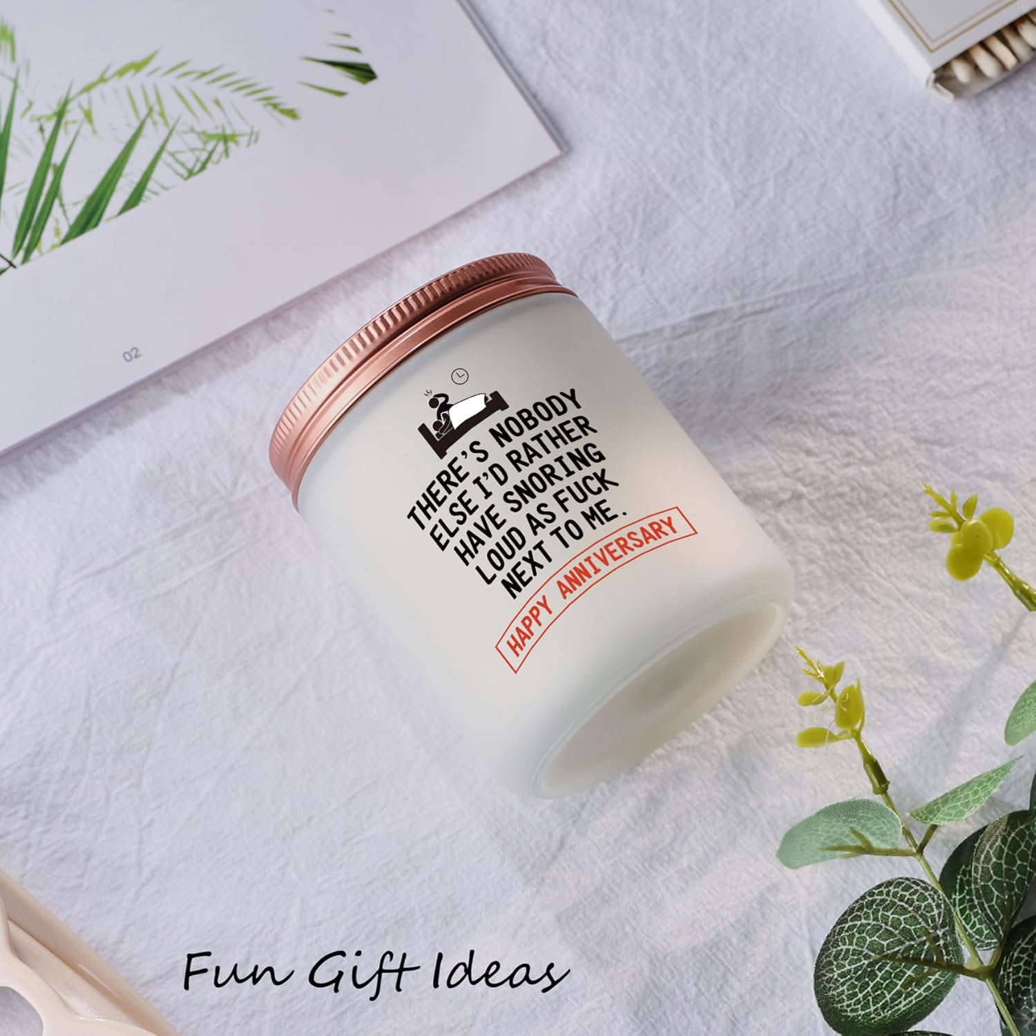 Funny Anniversary Candle Gifts For Her Him - Humorous Romantic Boyfriend, Girlfriends, Husband, Wife Wedding Anniversary Present - Lavender Scented