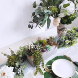 Artificial Potted Succulents Plants Arrangement Fake Succulent Plants In Rectangular Wooden Pot Arrangement For Table Centerpiece Windowsill Greenery Decor