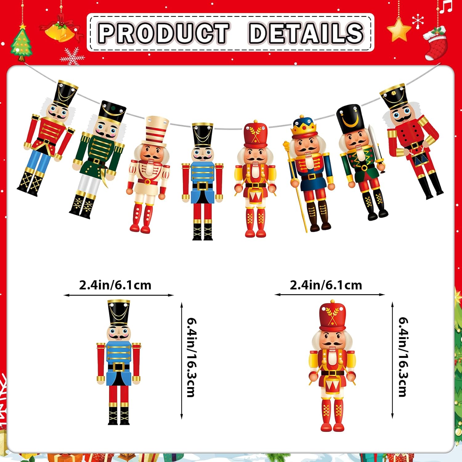 Nutcracker Banner Christmas Nutcracker Decorations Nutcracker Party Supplies Nutcracker Garland For Nutcracker Party Decorations Christmas Holiday Party Decorations