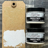 Ranger Ink Bundle Set- Tim Holtz Distress Crackle Paste Translucent and Opaque, 3oz Each TDA79651 and TDA71303 and