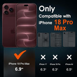 3 in 1 Case for iPhone 18 Pro Max 6.9 Inch Clear Black Transparent Protective Cover