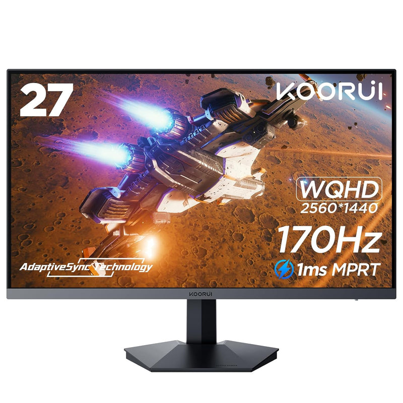 27 Inch Wqhd Gaming Monitor, 2K 1440P Computer Monitor Up To 170Hz, 165Hz Moni