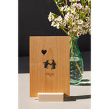 Penguin Love Wood Wedding Anniversary Card For Wife Husband [Happy Birthday Penguin Gifts For Him Her Couple, Valentine'S Day Card For Boyfriend Girlfriend, Made In The Usa]