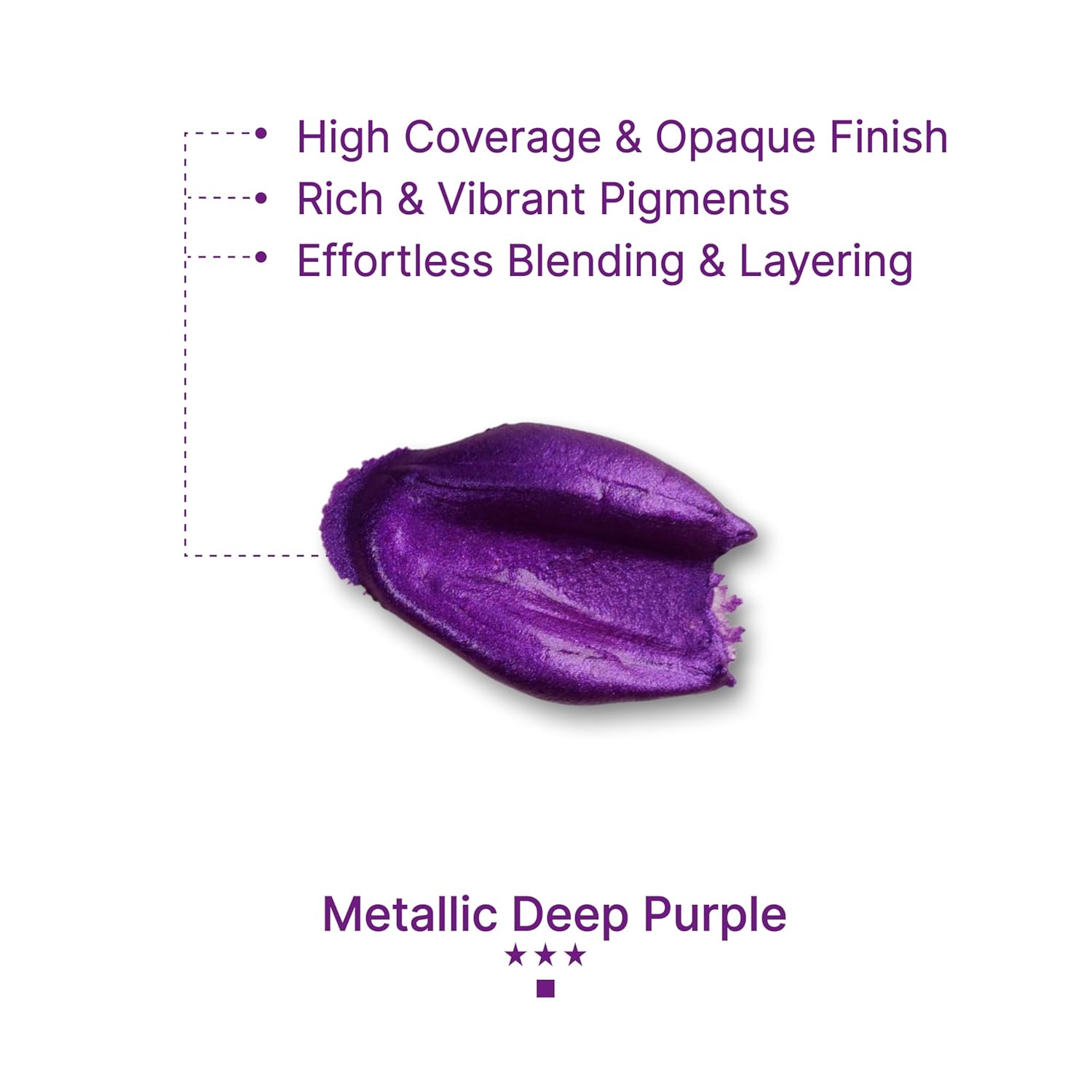 Gouache Metallic Deep Purple Refills (50Ml/1.7Oz)|Intense Pigments, Easy Color Refill (2 Pcs.)