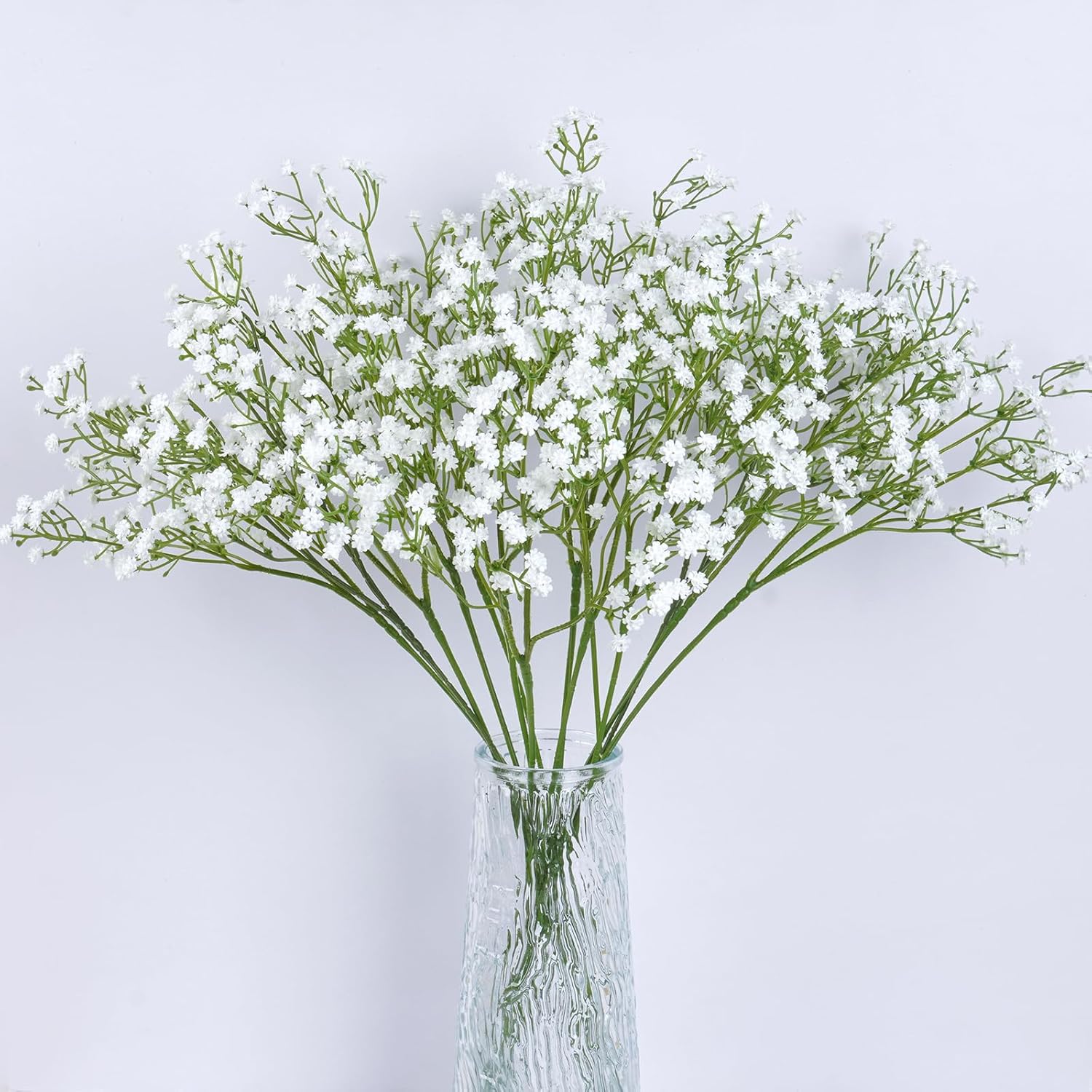 Babys Breath Artificial Flowers 14Pcs White Artificial Baby Breath Gypsophila Real Touch Flowers Bulk Realistic Long Stem Bouquet For Wedding Centerpieces Party Garden Home Decorations